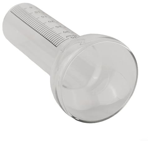 Yhenlovtt Genauer Regenmesser im Ersatzformat mit 35 mm Messskalierung, Zylinderglas für Niederschlag zum Ablesen in wetterfestem Material