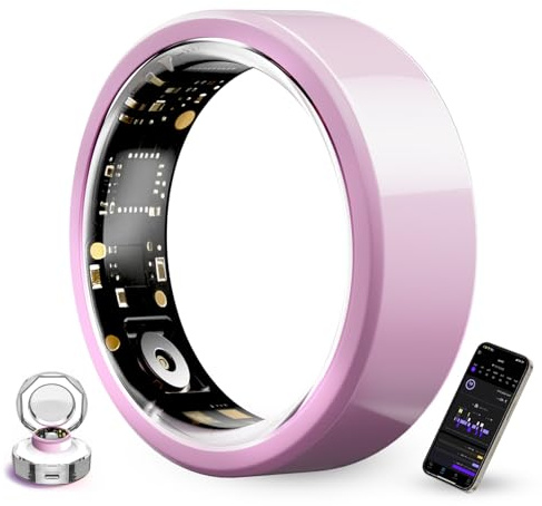 UouNeaCo Ceramic Smart Ring for Men Women, Health Fitness Tracker with 24/7 Heart Rate, Blood Oxygen & Sleep Monitoring, Waterproof 5ATM IP68, Activity Sport Sleep Tracker (9)