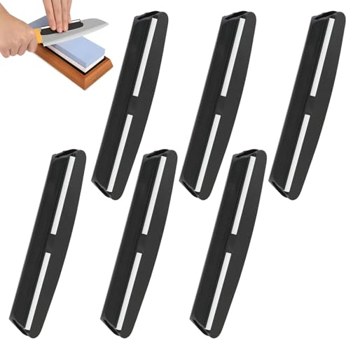 6 PCS Schleifhilfe für Messer 15 Grad, Winkelführung für Schleifstein, stabile Schärfhilfe für präzises Messerschärfen, ideal für Anfänger und gleichmäßige Schleifergebnisse