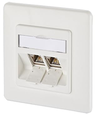 METZ CONNECT Dose UP/2 reinweiss E-DAT Modul 2 Ports, Kat.6 (Class E)