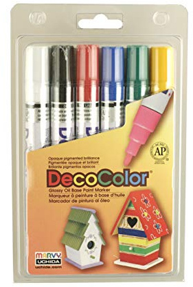 Marvy DecoColor Glossy Oil Base Paint Markers