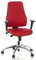hjh OFFICE 608020 Profi Bürostuhl PRO-TEC 200 Stoff Rot Drehstuhl ergonomisch, Arm- & Rückenlehne höhenverstellbar