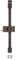 THIRARD - Boitier de Serrure en Applique Horga à Tirage pour Porte d'Entrée - Droite - 3 Points - Axe 70 mm - Marron - Mécanisme Intérieur Type Équerre - Pêne Dormant en Laiton Massif