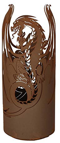 Ferrum Edelrost Feuerkorb, Fliegender Drache, 1-0952