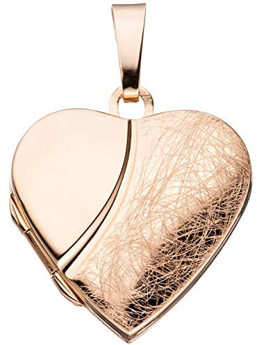 Jobo Damen-Medaillon Herz aus 925 Sterling Silber rosegold vergoldet zum Öffnen für 2 Fotos
