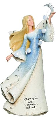 Roman Giftware Inc. Inspirational Angels Collection, Mond- und Rückenengel-Figur, religiös, inspirierend, langlebig, 25,4 x 10,2 x 12,7 cm