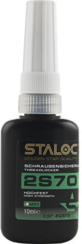 STALOC Schrauben-Sicherung 2S70 | hochfest | Schraubenkleber bis M25 | extra stark | grün | 10 ml