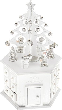 Sass and Belle Holz Adventskalender Weißer Baum, mit 24 Türen