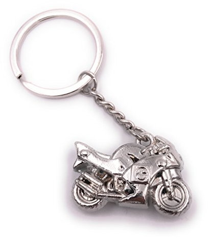 H-Customs Motorrad Bike silber Schlüsselanhänger Anhänger