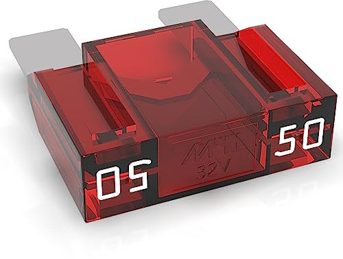 AUPROTEC Fusible à lame Maxi 20-80A, fusible enfichable d'automobile, choix : 50A ampères, rouge, 1 pièce