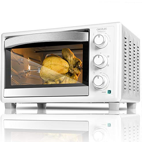 Cecotec Four à Convection Bake&Toast 690 Gyro. Capacité de 30 litres, 1500 W, 5 modes, Température jusqu’à 230 ºC et Temps jusqu’à 60 minutes, Inclus : Accessoire Rôtissoire avec pinces.