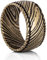 Akitsune Orbis Ring | Damaskus Stahl Ring Frauen Herren Edelstahl Damaszener - Messing - US 10