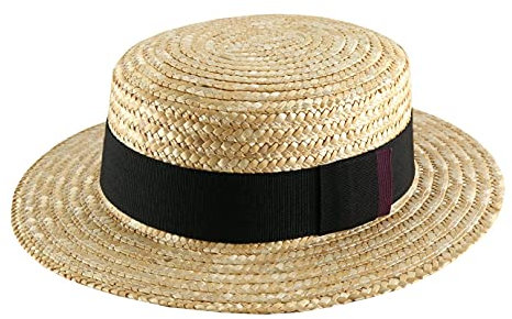 Bon Clic Bon Genre Strohhut, 6 Farben, Damen, Biarritz Gr. Medium, Schwarz