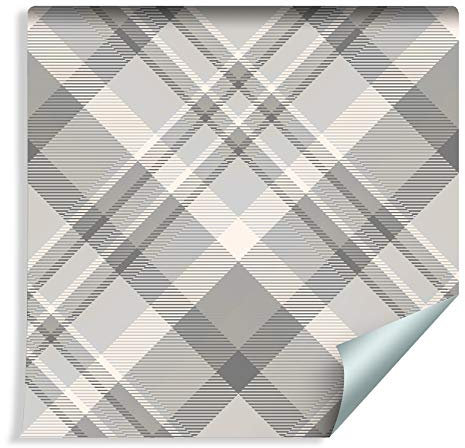 Muralo Tapete Modernes Karomuster in Grau-Beige Vlies Quadrat traditionell dezent - 188000298