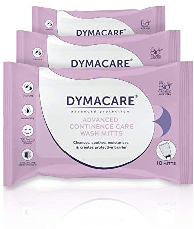 DYMACARE® Inkontinenz Pflege Waschhandschuh - Reinigung-Hautpflege-Hautschutz in einem Arbeitsgang (3 Packungen)