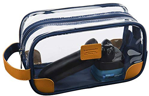 Lermende kulturtasche für Herren, Handgepäck Kosmetiktasche Waschtasche Herren Kosmetiktasche Transparent, Kulturbeutel Herren Rasieren Dopp Kir für Männer Reise Kulturbeutel Unisex