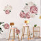 WandSticker4U®- [24 Stück] Wandtattoo Blumen rosa/weiß/beige PFINGSTROSEN I Wandsticker Blumen Aufkleber Frühling I Wanddeko Wohnzimmer Schlafzimmer Küche Kinderzimmer Mädchen Möbel Aufkleber