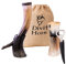Divit Corne à Boire véritable viking, Shot en corne, ouvre-bouteille (3 Pc. Set) | Corne à bière médiévale authentique | Pochette cadeau en lin inclus. (16 oz, Wolf, Polished)