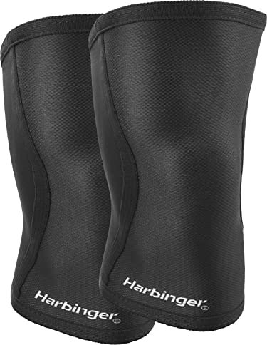 Harbinger Ginocchiere da 5 mm per sollevamento pesi, unisex, nero, M