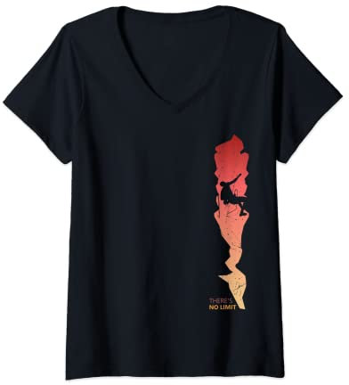 Damen Kletterer Freeclimbing Shirt für Damen & Herren Klettern T-Shirt mit V-Ausschnitt