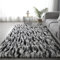 Lifup Rechteck Langflor Teppich Flauschig, Teppich Shaggy Anti Rutsch Pflegeleicht für Wohnzimmer Schlafzimmer Kinderzimmer Schwarz Weiß 1 120 x 160 cm