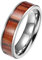 ANAZOZ Trauringe Edelstahl, Ring Mit Gravur Damen Personalisiert Verlobungsring größe 62 Bandring Holz Breit 6mm
