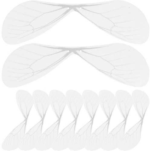 Kisangel Weiß Libellenflügel Anhänger Aus Chiffon Für Diy Schmuck Ohrringe Broschen Bastelprojekte Flügel Dekoration Kreative Handgemachte Flügel