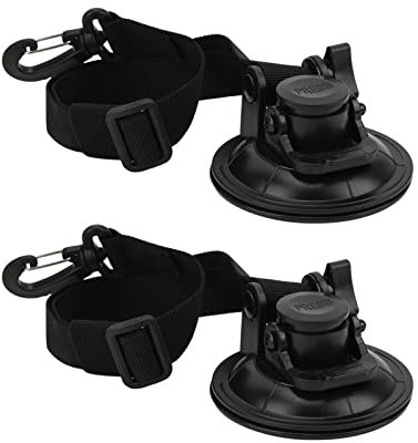 Buachois 2PCS Heavy Duty 9cm Suction Cup Anchor with Securing Hook Tie Down Upgraded Car Camping Tie Down Suction Cup for Awning Boat Camping Trap