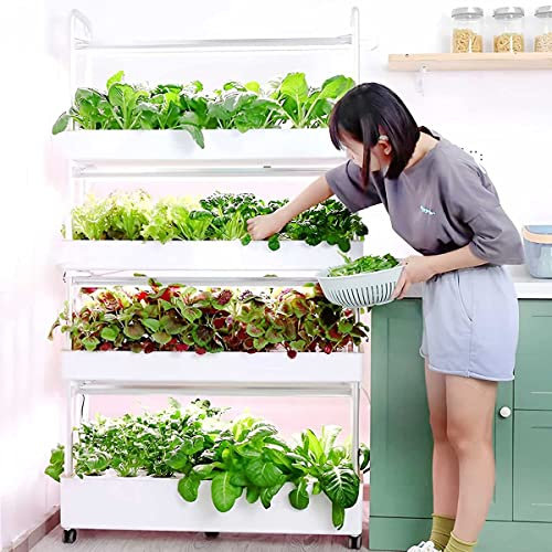 TAHALI Hydroponikpflanzen, Hydrokroponik -Turm,Vertikale Hydrokroponik Pflanzen,48/64 PflanzfläChen GemüSe Hyroponic Grow Kit FüR Home Office Gartenbalkel GemüSegarten,64holes