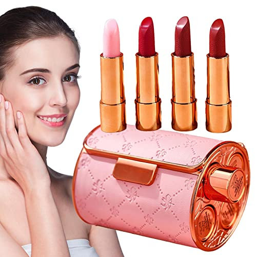 3/4 Farben Matte Lippenstift-Sets, Samtig Langlebige Antihaft Tasse Flüssiger Lippenstift Antihaft Tasse, Wasserdichte Langlebige Lipgloss Set Antihaft-Tasse Lipgloss Flüssiger Lippenstift Set