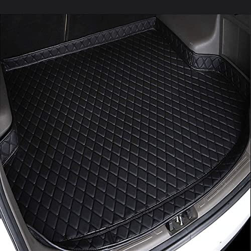 Kofferraummatte für BMW 4er Gran Coupe/Series -4 M4/ i4 | 420i 420d 430i, Kofferraummatte aus Leder, Kofferraumwanne Autoschutzinnenraum Hohe Seite,All Black