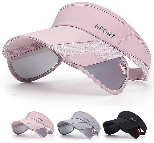 Ivedin | Visera Gorra Sport Hombre y Mujer | Visera Ancha Extensible Endurecida Muy Resistente | Máxima Ventilación y Ajuste | Visor Telescópico Retractil con extensión de Alas (Rosa)
