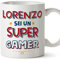 Mugffins Tazza Personalizzata in ceramica per GAMER uomo 11 oz / 350 ml - In italiano - Sei Super - Idea regalo per compleanno, anniversario, natale, laurea