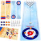 Landifor 4 in 1 Tabletop Game Board for Family Party 30 x 120cm Multifunction Tabletop Gameboard - Curling Basketball Bowling & Shuffleboard Game Family Indoor Interactive Game for Kids and Adults