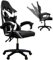 Gio Arreda Sedia da Gaming Reclinabile, Poltrona Ufficio girevole, con rotelle, ergonomica, poggiatesta e cuscino lombare, Portata: 125kg (Bianco & Nero, Reclinabile)