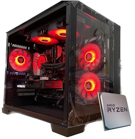 EMCA4 Computer Gaming PC Assemblato Ryzen 5 7600X - RTX 4070 SUPER 12GB - SSD M.2 1TB nvme Gen4 - Ram 32GB DDR5 6000mhz EXPO - ARGB - Windows 11 - DIssipatore a liquido 240mm Nero/Black