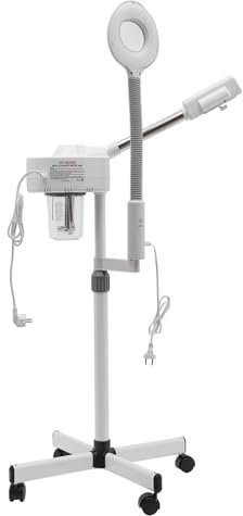 LENDISIY Gesichtsdampfer, 2 in 1 Ozon-Gesichtsdampfer Gesichtssauna Verdampfer Bedampfer mit Lupenleuchte Dampf Spa Maschine Facial Steamer Feuchtigkeitsspendende für Salon und Zuhause