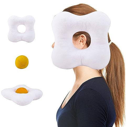 Oreiller Piercing avec Trou, pour Oreille Contre Les maux d'oreille, Oreiller Donut, Oreiller d'oreille, Oreiller Cervical pour dormeurs latéraux, Anneau de Couchage pour dormeurs latéraux