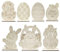 Tassety 7 Stück Holz Ostern DIY Malerei Handwerk Häschen Jagd Kaninchen Party Frühling Küken Eier Happy Esater Party Dekor
