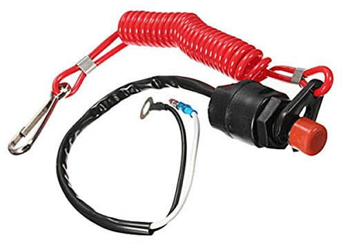 Carerina Not-Aus-Stopp-Schalter für Bootsmotoren/Außenborder Mit Sicherheitsleine - Trennschalter