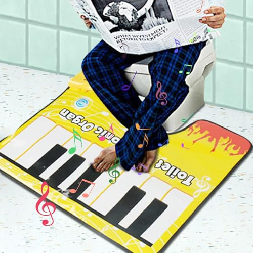 Toilettenmatten Für Den Boden | Toiletten Piano Matte | Klavier Bodenmatte Toilette | rutschfest Badematte Badteppich | Lustige Musical Keyboard Toilettenvorleger Für Heimdekorationen