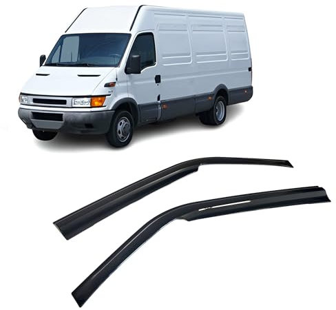 CarJoy Windabweiser Luftabweiser Regenabweiser Seitenfensterabweiser Kompatibel mit Iveco Daily 2004-2014 Autofenster Regenschutz Regenabweiser Anklebbare Deflektoren 2 Stück
