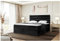 MEBLINI Boxspringbett mit Bettkasten - Gepolstert Doppelbett mit Matratze und Topper - Polsterbett mit Stauraum - Bett mit Kopfteil - Stauraumbett - Karim - 200x200 - H3/Schwarz Samt