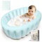 Vaschetta Bagnetto Neonato, Vasca da Bagno pieghevole, Vaschetta Bagnetto Gonfiabile da Viaggioper Bambini Neonati Senza Pompa ad Aria, Antiscivolo Gonfiabile Vasca da Bagno da 0 a 24 Mesi,Blu
