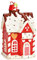 Tarro de cerámica para galletas y dulces con tapa, 14 x 27 cm, para decoración de Navidad, mesa y vajilla de Navidad