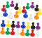 Amosfun 32pcs Chess Pawn Game Markers Plastic Chess Pieces for Board Game Small Chess Set Enhance Your Chess Game Experience