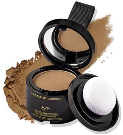 Ansatzpuder - Haarpuder Männer und Frauen, Langanhaltend Haaransatz Puder, Wasserfestes Haar Concealer zur Haarverdichtung Wurzeln, Haar Puder für Haaransatz Kaschieren und Wurzel (Dunkelblond)