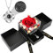 FAYODO Ewige Rose mit Ich Liebe Dich Halskette Damen,Echte Konservierte Blumen Rosenbox Geschenke für Frauen Mama Frau Valentinstag Muttertag Geburtstags Jubiläum（leuchtendes Rot）