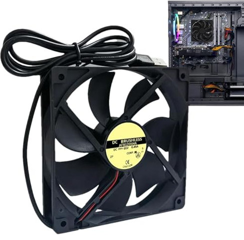 Demsyeq Ventilador USB para computadora | Ventilador de computadora USB 5V Ventilador de refrigeración silencioso | Ventilador de PC para servidores pequeños, proyectores, chasis, routers, computadora