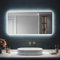 SIRHONA Miroir Salle de Bain avec Éclairage 120x60cm, Miroir Lumineux Salle de Bain avec Eclairage Intégré, Dimmable, 3 Températures de Couleur, Anti-buée, Affichage de l'heure